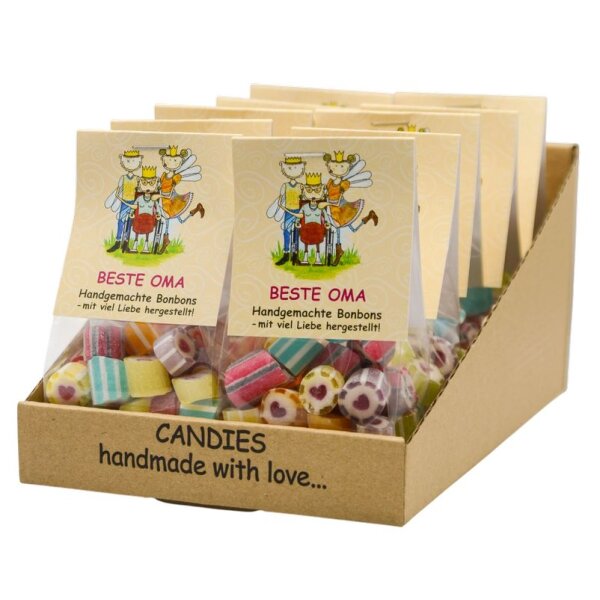 Rockbonbon Beste Oma 10x 60g Standbeutel im Karton